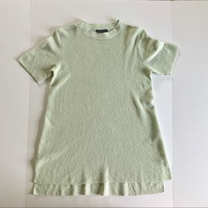 Eileen Fisher long knit mock neck top